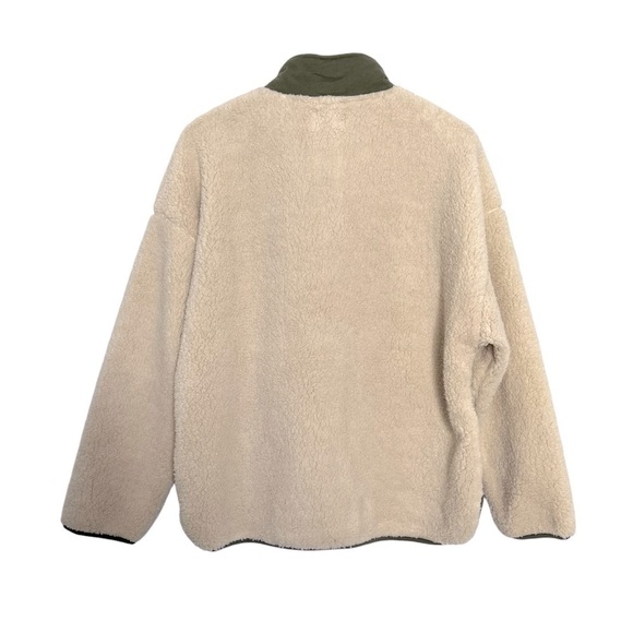 Z Supply Cannon Quilted Sherpa Jacket Dusty Olive Size L NEW - Picture 9 of 16